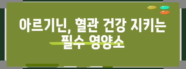 아르기닌으로 허혈 해소 | 심혈관 건강 관리의 혁신적 접근