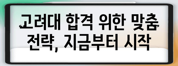 고려대학교 수능 최저학력 기준 완벽 정복 | 2024학년도 입시, 학과별 분석, 합격 전략