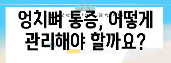 엉치뼈 통증 위치와 원인 파헤침