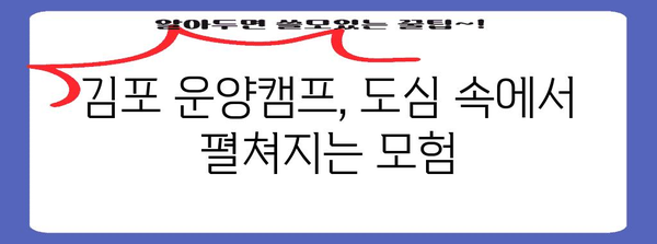 도심 속 요새 | 김포 운양캠프를 탐험하세요