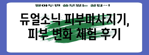 듀얼소닉 피부마사지기 실제 후기, 내돈내산 사용 경험 공개