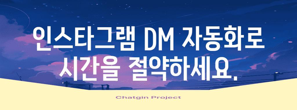 인스타그램 자동 DM 전송 | 효율성 향상 및 시간 절약을 위한 완벽한 안내서