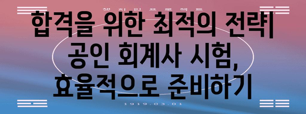 공인 회계사 자격증 취득 완전 가이드 | 전략적 접근