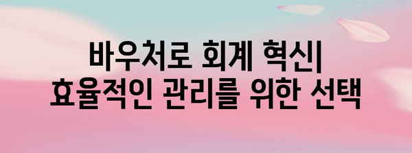 바우처로 회계 프로그램 도입하기