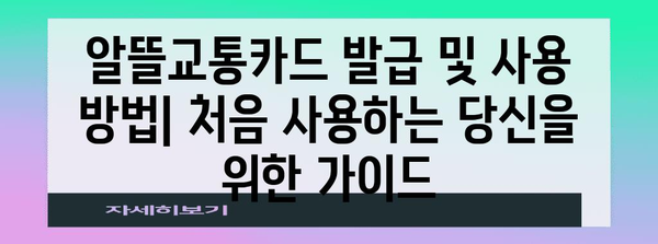 알뜰교통카드 비교 | 신한, 국민, 우리, 하나 대결