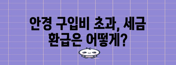 연말정산 안경 구입비 초과, 어떻게 해야 할까요? | 안경 구입비, 연말정산, 세금 환급, 절세 팁