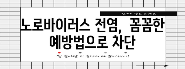 노로바이러스 대처법 | 아기 장염과 전염 예방