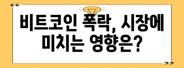 비트코인 위기 | 폭락 원인과 전망