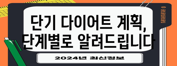 단기 다이어트 성공 가이드 | 효과적인 방법, 보조제 추천, 상세 절차