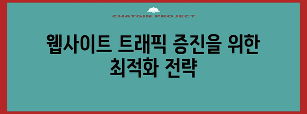 트래픽 최적화와 구글 SEO 생존 전략