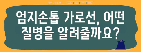 엄지손톱 가로선이 숨기는 건강 비밀