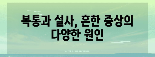 복통-설사는 왜? 원인과 해결책 한 눈에 확인하기