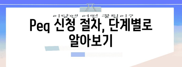 Peq 신청 비용과 처리 절차 확인하기