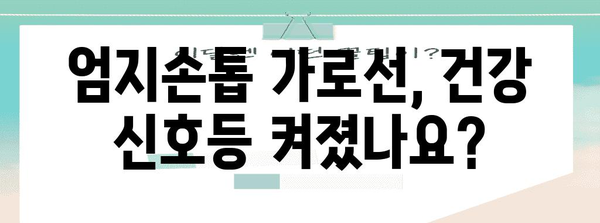 엄지손톱 가로선이 숨기는 건강 비밀