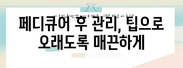 페디큐어로 매끈한 발목 만들기, 홈케어 완벽 팁