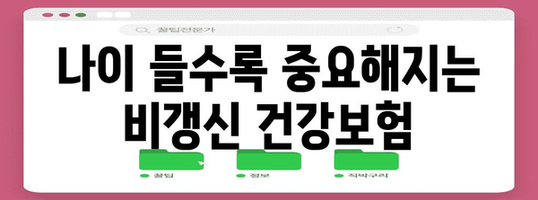 미래 대비를 위한 비갱신 건강보험 안내