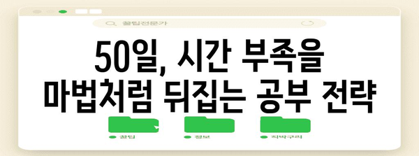 수능 50일 기적| 시간 부족을 이겨내는 마법 같은 공부 전략 | 수능, 시간관리, 효율적인 학습, 마지막 스퍼트