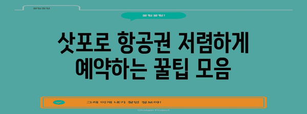 삿포로 저렴 항공권 꿀팁 | 13만 원 왕복 여행 방법