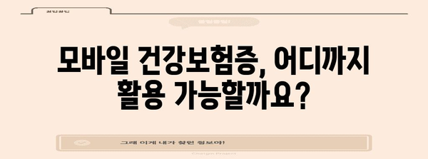 모바일 건강보험증 발급 및 확대 예정 사항