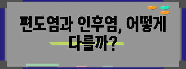 편도염 vs 인후염 구분법 | 증상과 차이점