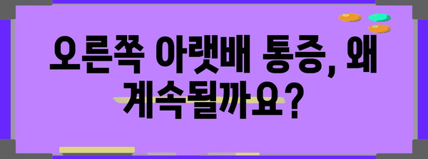 오른쪽 아랫배 통증 | 만성화 방지와 효과적인 치료법