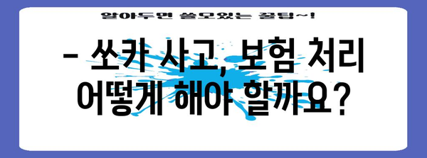 쏘카 임대차 사고 보험 처리 완벽 가이드