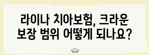 라이나 치아보험의 치밀한 가이드 | 크라운 보장 범위 완벽 이해