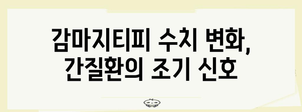 감마지티피 수치 변동 | 간질환 경고 신호