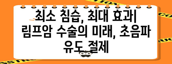 림프암 수술 혁명 | 초음파 유도 절제