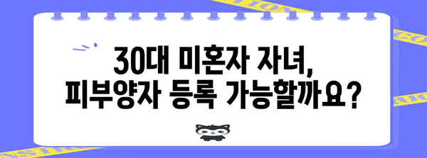 30대 미혼자 자녀 건강보험 피부양자 등록 전 필수 확인 사항