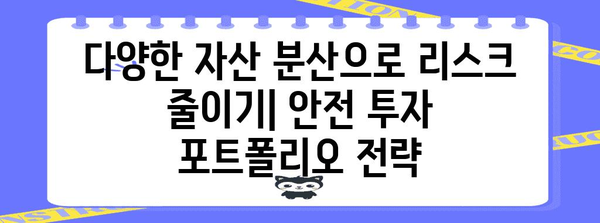 은퇴 투자를 위한 안전한 포트폴리오 전략