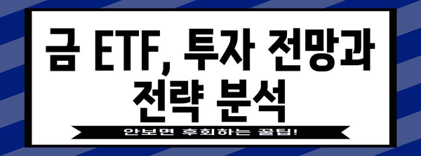금 ETF를 활용한 24K 금 시세 및 투자 전망