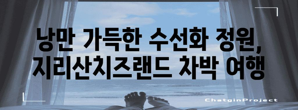 수선화 가득한 지리산치즈랜드에서 무료차박으로 편안한 휴식