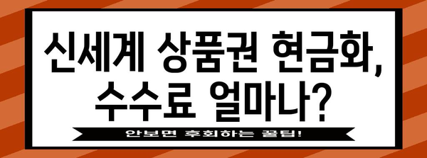 신세계 상품권 현금화 가이드 | 방법과 수수료 안내