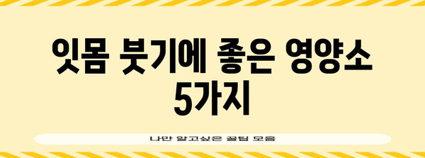 잇몸 부어 오면 | 대처해야 할 필수 영양소