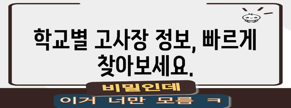 2024학년도 수능 고사장 찾기| 지역별, 학교별 정보 총정리 | 수능, 고사장, 시험장, 위치, 정보