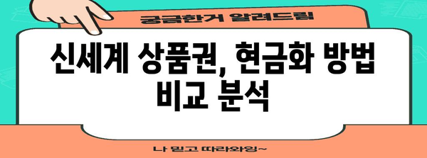 신세계 상품권 현금화 가이드 | 방법과 수수료 안내