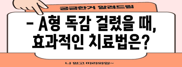 A형 독감 예방과 치료 정보