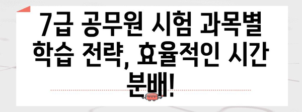 7급 공무원 시험 준비 | 완벽한 시험 일정 및 합격 전략