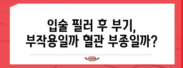 부은 아랫입술 | 입술 필러 부작용 vs. 혈관 부종