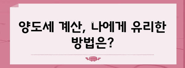 양도소득세 절세를 위한 완벽 가이드 | 250만 원 이하 금액 절약