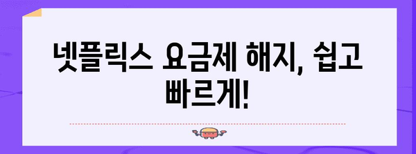 넷플릭스 요금제 해지 환불 가이드 | 신속·간편한 방법과 유의점