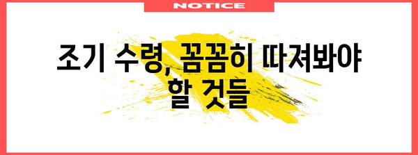 국민연금 조기 수령 | 5년 일찍 4천만 원 받는 비법