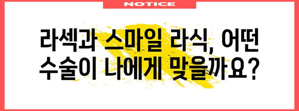 라섹 vs. 스마일 라식 | 선택을 위한 차이점 분석