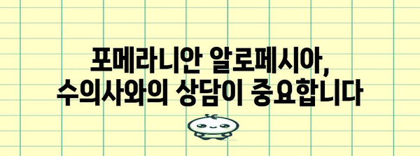 털 빠지지 않는 포메라니안을 위한 알로페시아 대처법