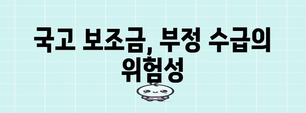 국고 보조금 부정 수급 | 대응 가이드