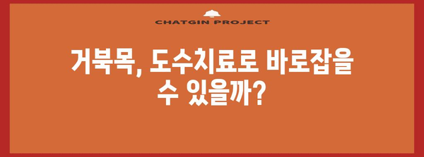 거북목 교정을 위한 도수치료 효과 분석