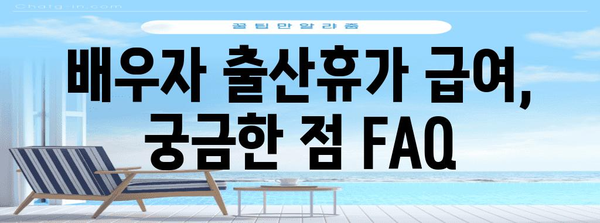 배우자 출산휴가 급여 신청 안내서 | 신청 기간, 서류, 꿀팁 꿀팁