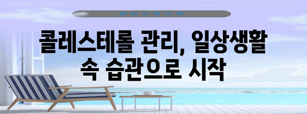 콜레스테롤 관리 | 낮추는 식품과 일상관리 방법 10가지