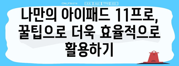아이패드 11프로 활용 가이드 | 기능, 꿀팁, 추천 앱